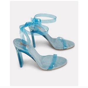 Authentic Yeezy season 7 blue pvc heel